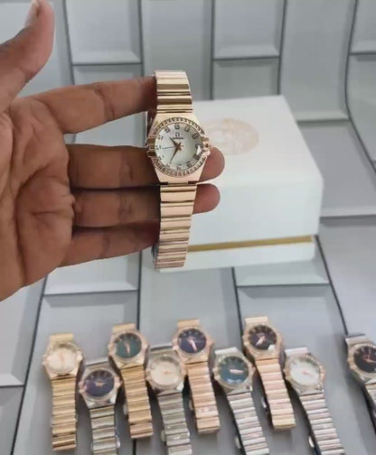 Constellation Men NEW Constellation Co-axial Diamond Red gold Date 38mm